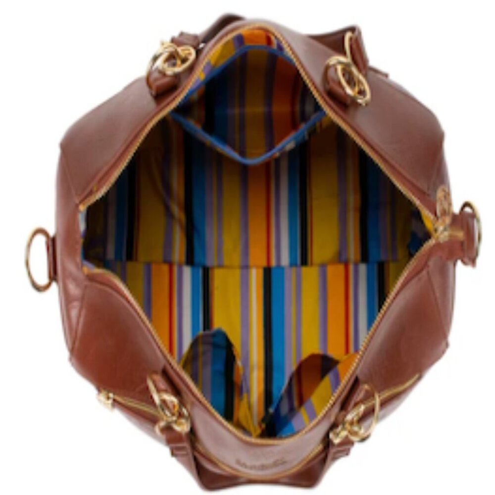 Badgley Mischka Madalyn Vegan Leather Travel Tote Weekender Bag - Picture 3 of 4